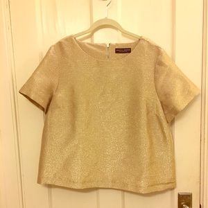 Dorothy Perkins Gold Boxy Top NWT